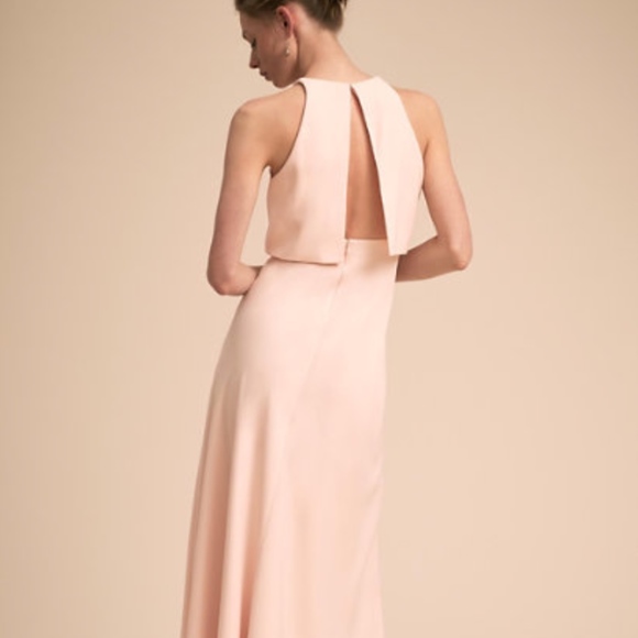 long blush maxi dress